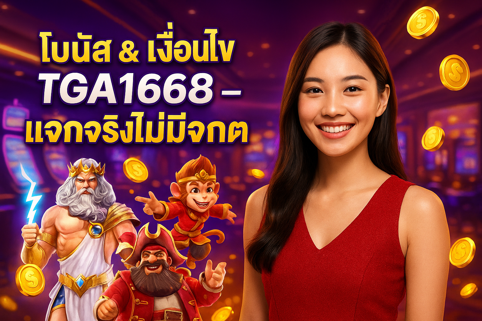 โบนัส & เงื่อนไข TGA1668 แจกจริงไม่มีจกตา